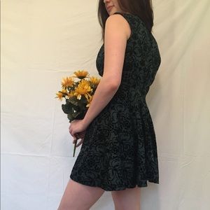 Baroque dark turquoise dress